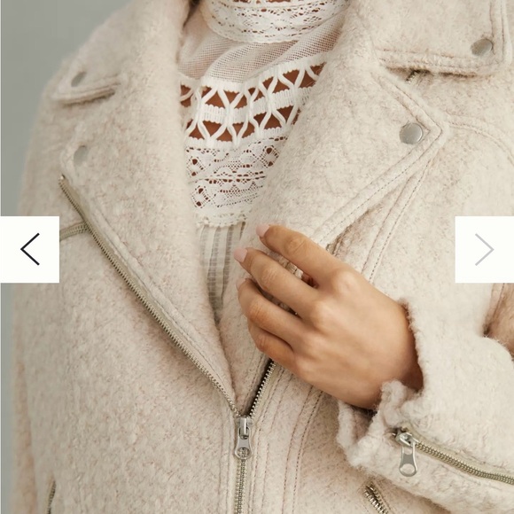 Anthropologie longline Moto Jacket sz m - Picture 4 of 13